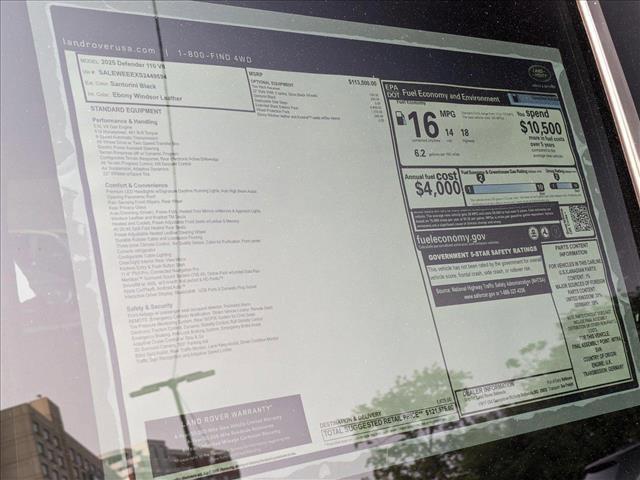 new 2025 Land Rover Defender car, priced at $109,881