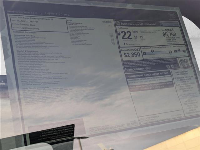 new 2026 Land Rover Range Rover Sport car, priced at $99,760