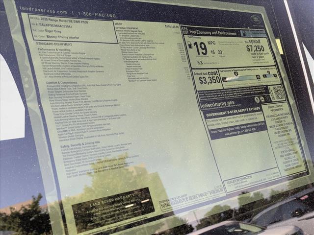 new 2025 Land Rover Range Rover car, priced at $149,285