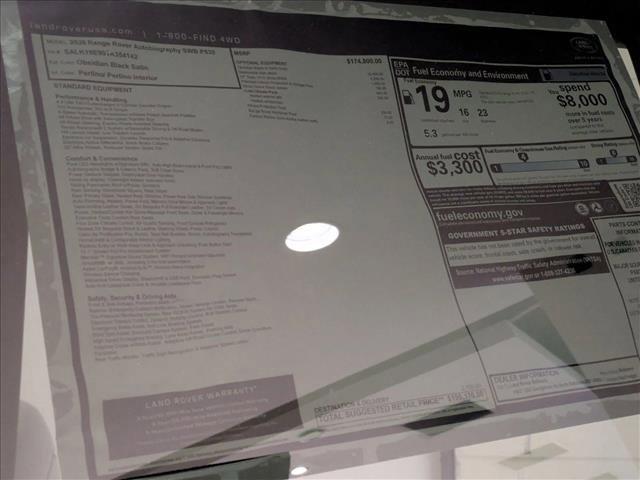 new 2026 Land Rover Range Rover car, priced at $196,170