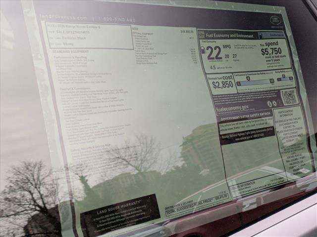 new 2026 Land Rover Range Rover Evoque car, priced at $55,470