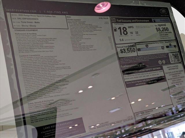 new 2025 Land Rover Range Rover Sport car, priced at $233,455