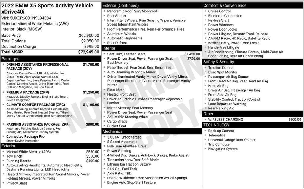 used 2022 BMW X5 car, priced at $45,695