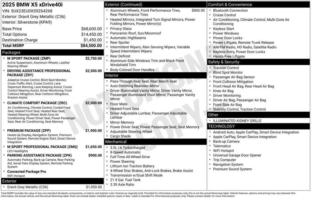 used 2025 BMW X5 car, priced at $68,995