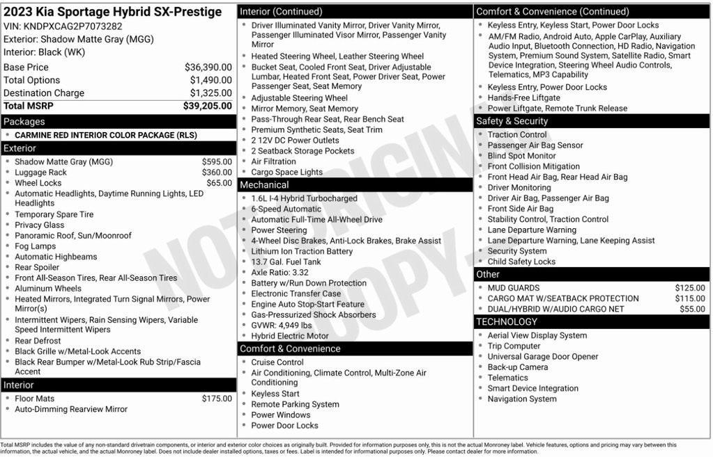 used 2023 Kia Sportage Hybrid car, priced at $30,795