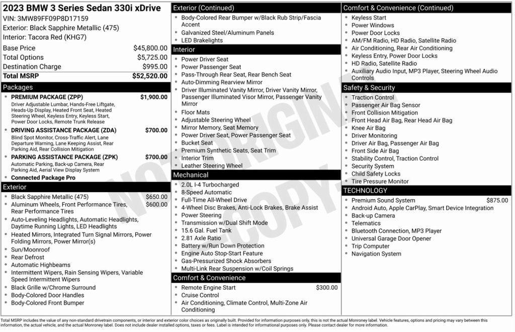 used 2023 BMW 330 car, priced at $33,995