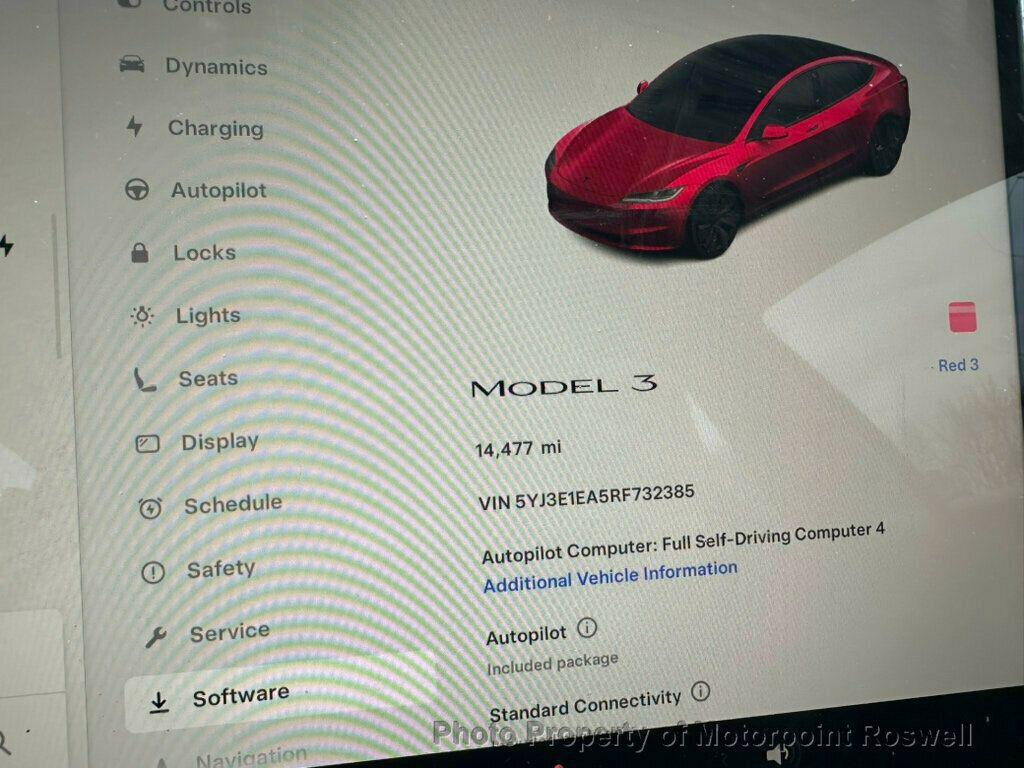 used 2024 Tesla Model 3 car, priced at $34,500