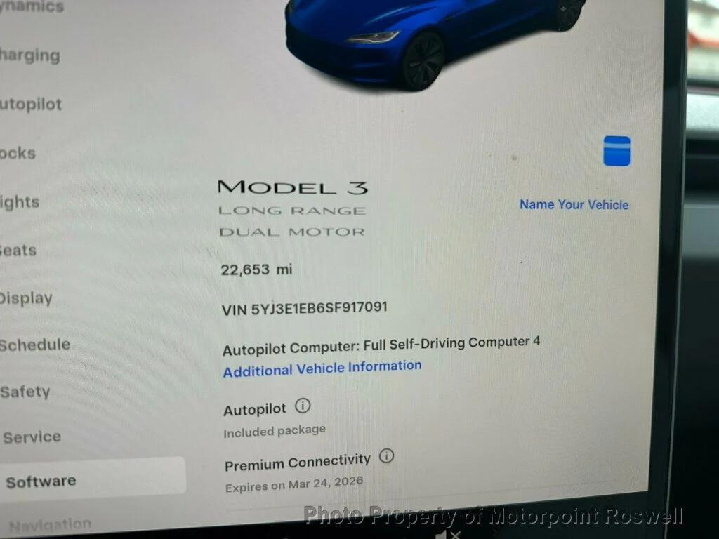 used 2025 Tesla Model 3 car, priced at $38,500