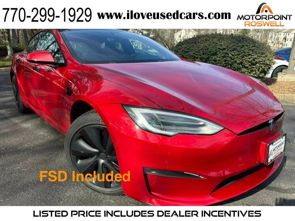 used 2022 Tesla Model S car, priced at $46,500