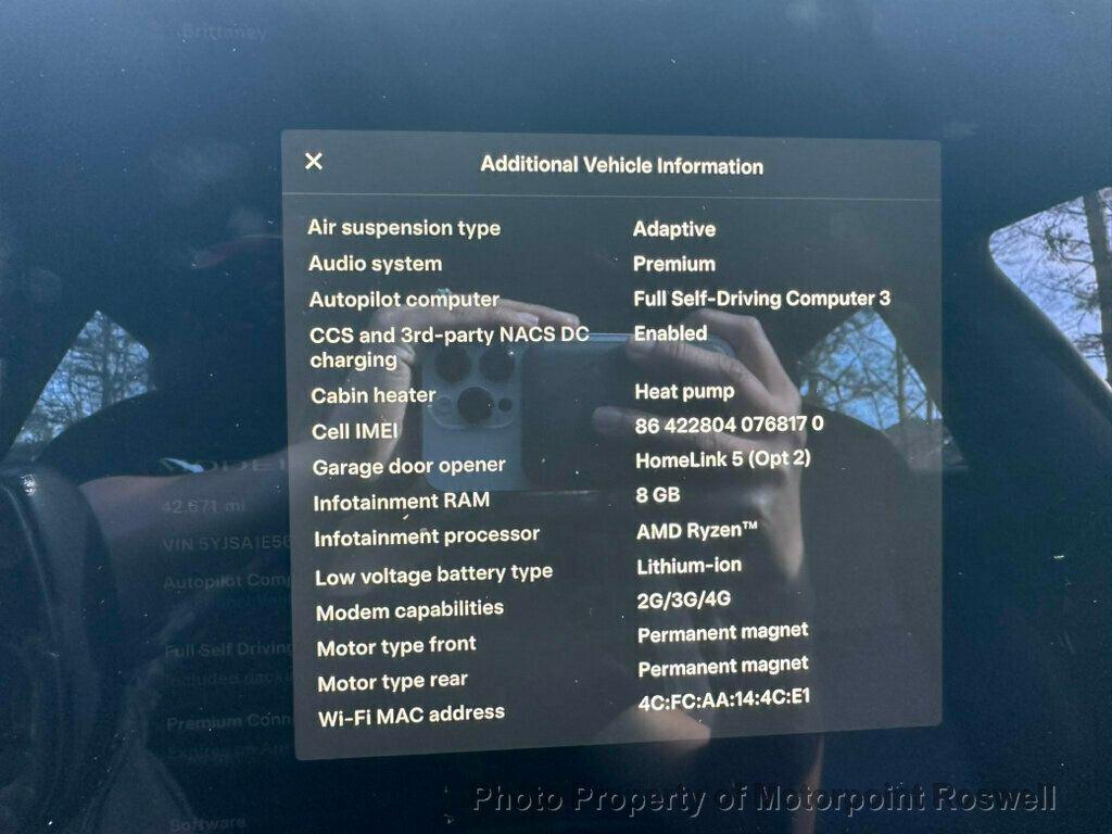 used 2022 Tesla Model S car, priced at $43,786