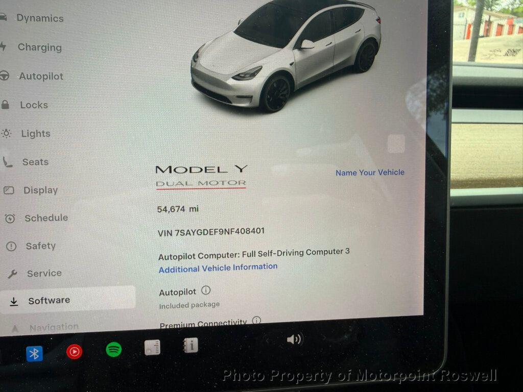 used 2022 Tesla Model Y car, priced at $27,250