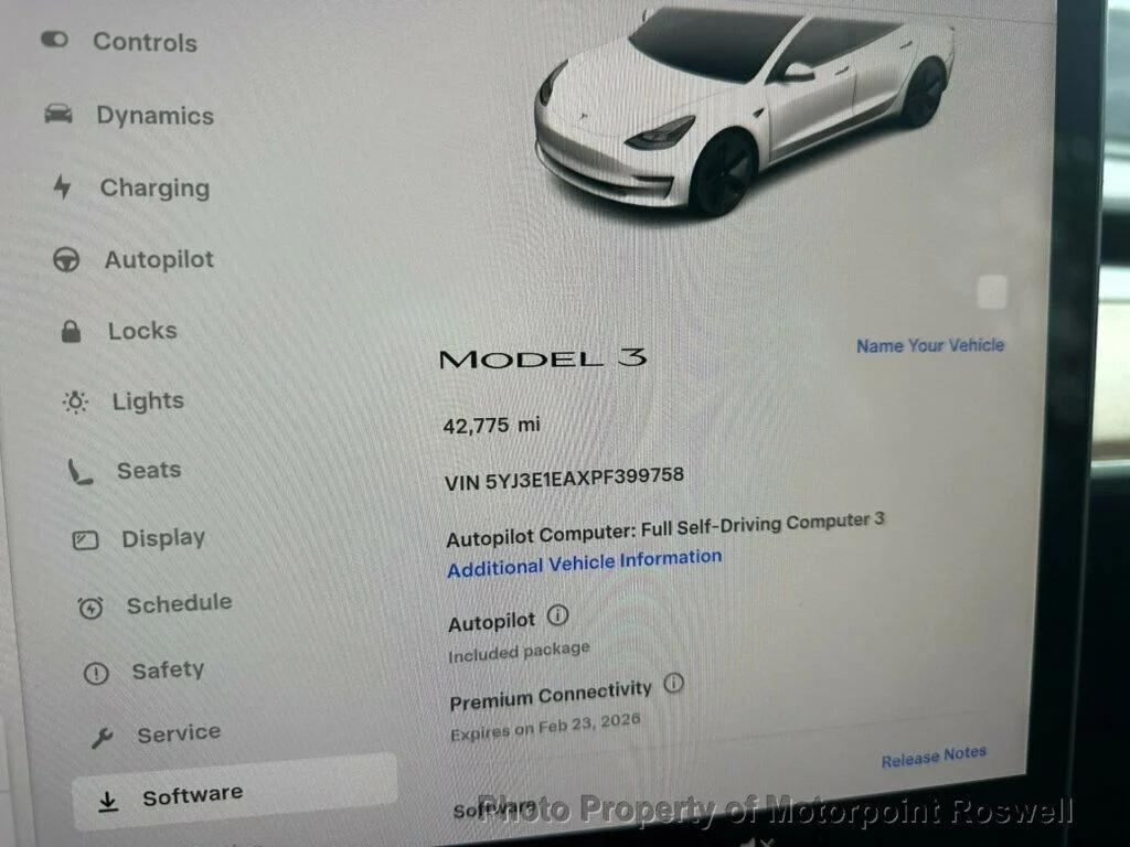 used 2023 Tesla Model 3 car, priced at $23,399