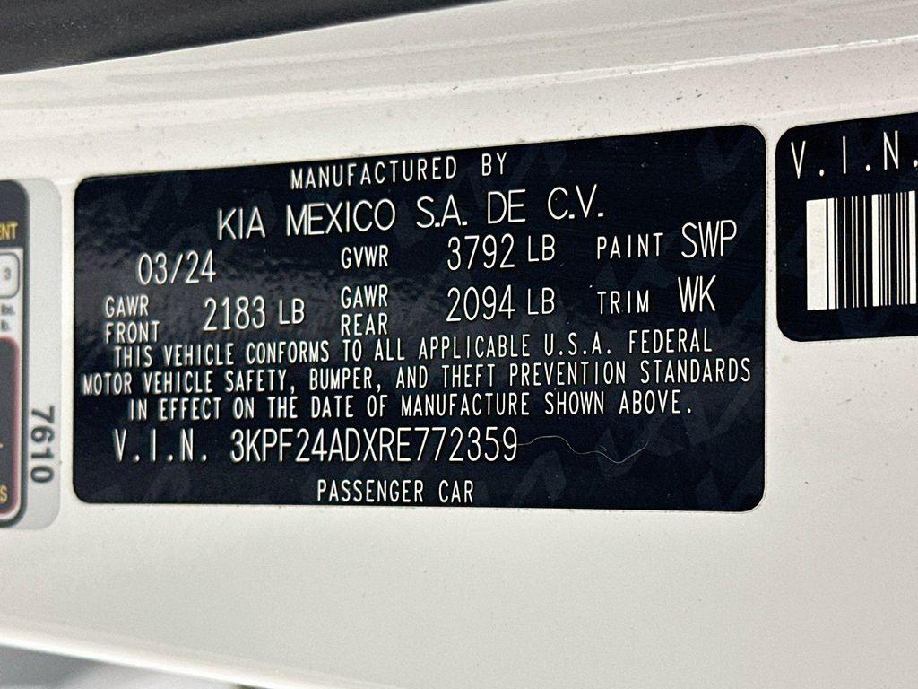 used 2024 Kia Forte car, priced at $17,396