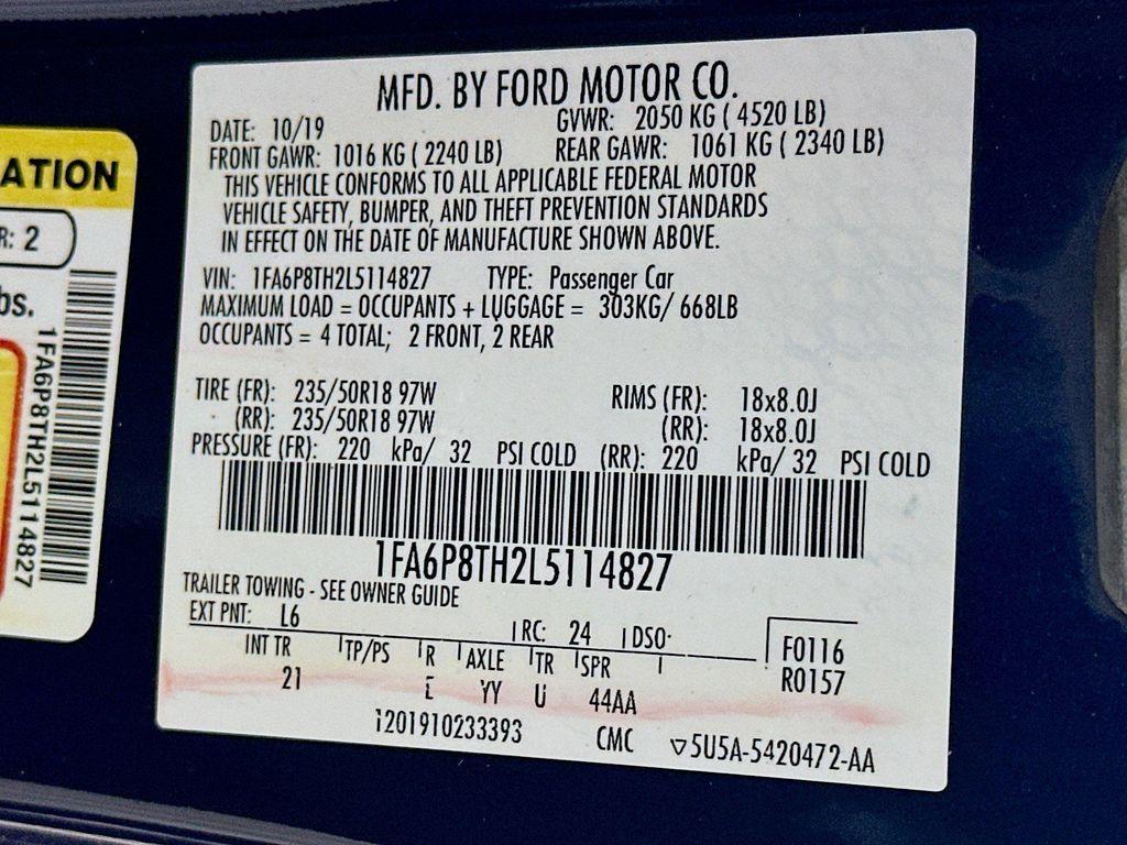 used 2020 Ford Mustang car, priced at $17,987
