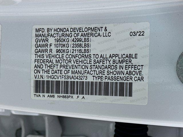 used 2022 Honda Accord car, priced at $25,297