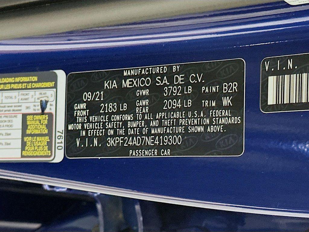 used 2022 Kia Forte car, priced at $14,987