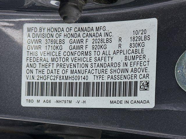 used 2021 Honda Civic car, priced at $16,997