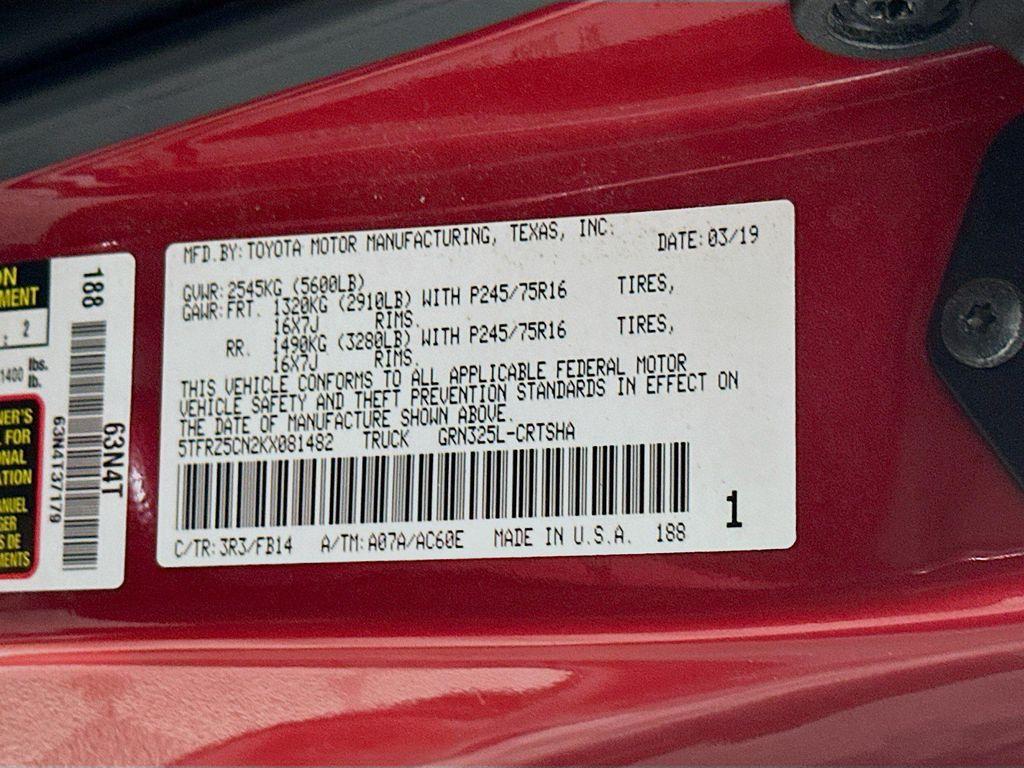 used 2019 Toyota Tacoma car, priced at $25,346