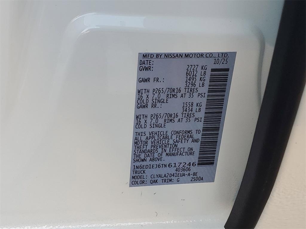 new 2026 Nissan Frontier car, priced at $30,486