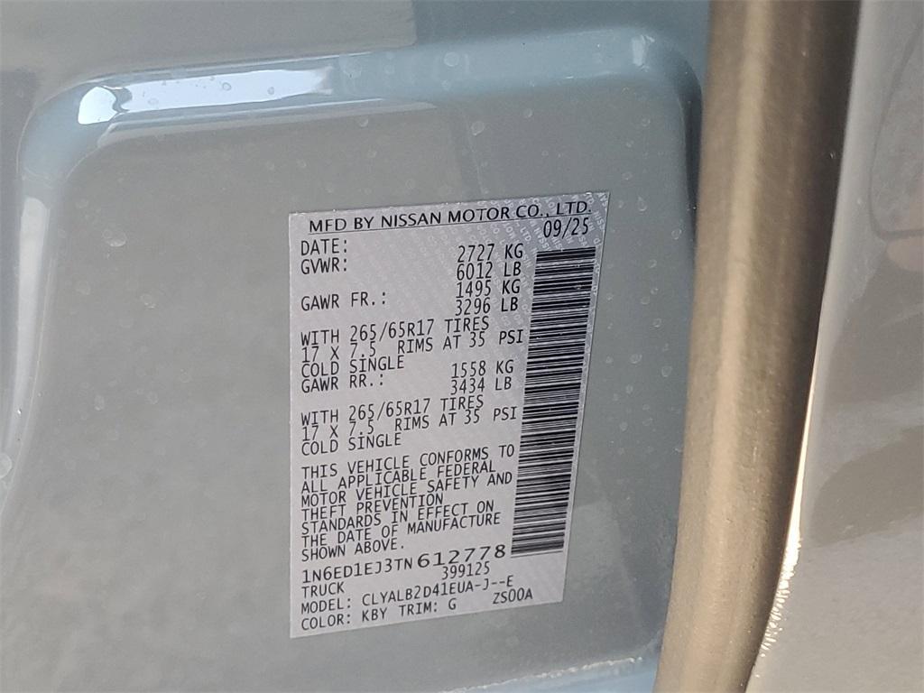 new 2026 Nissan Frontier car, priced at $35,612