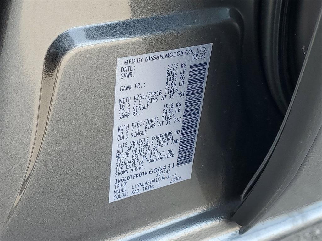 new 2026 Nissan Frontier car, priced at $33,240