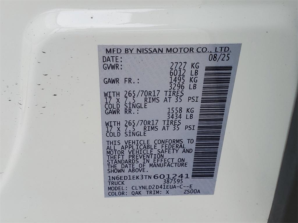 new 2026 Nissan Frontier car, priced at $42,375