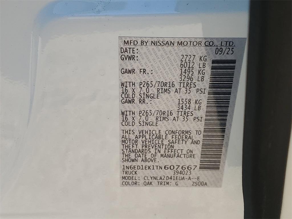 new 2026 Nissan Frontier car, priced at $34,925