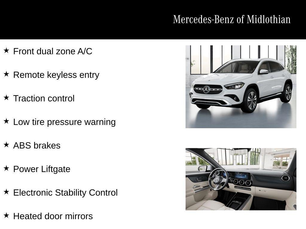 new 2026 Mercedes-Benz GLA 250 car, priced at $46,285