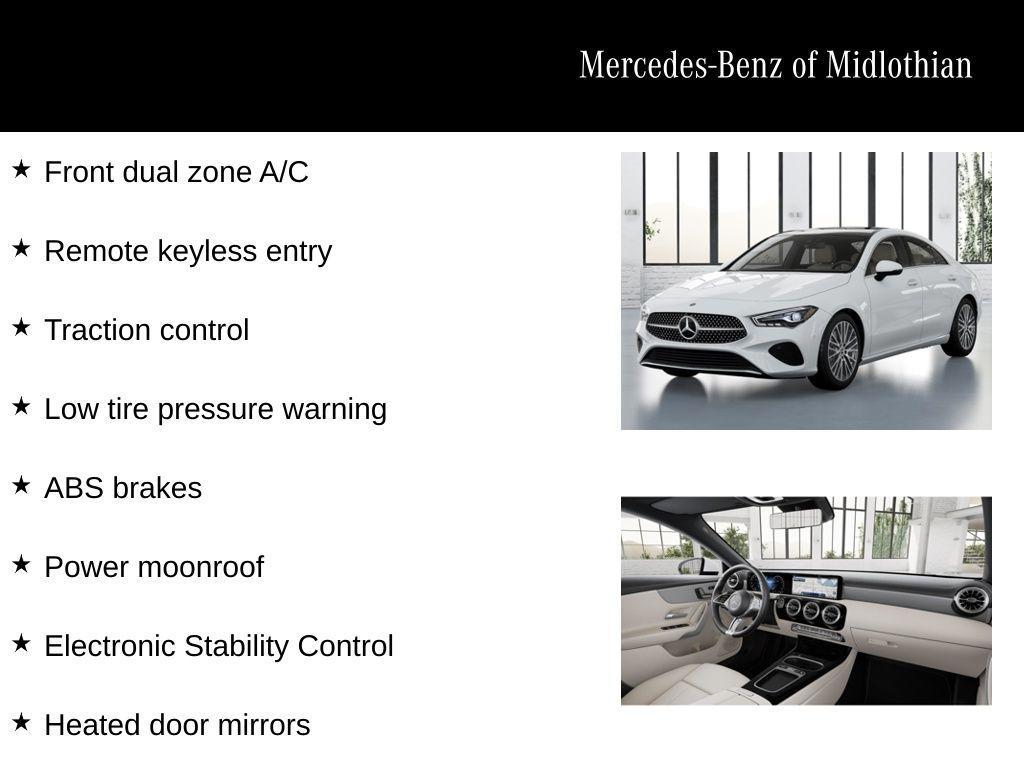 new 2026 Mercedes-Benz CLA 250 car, priced at $44,500