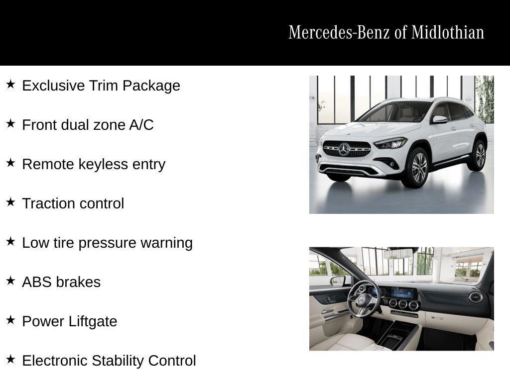 new 2026 Mercedes-Benz GLA 250 car, priced at $49,000