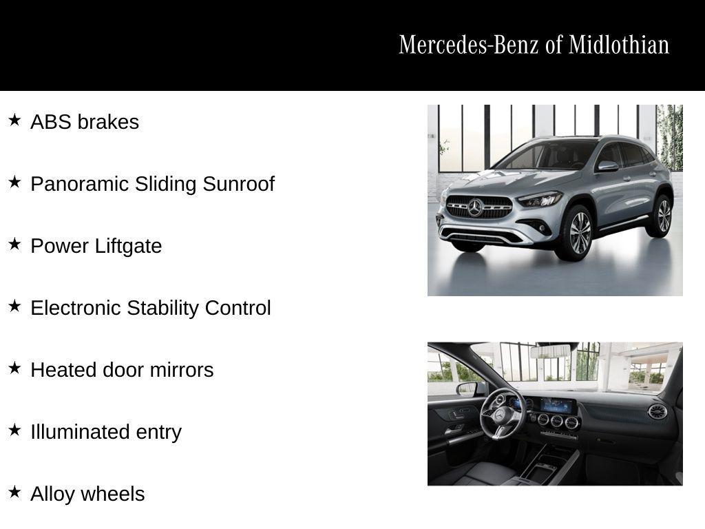 new 2026 Mercedes-Benz GLA 250 car, priced at $51,030