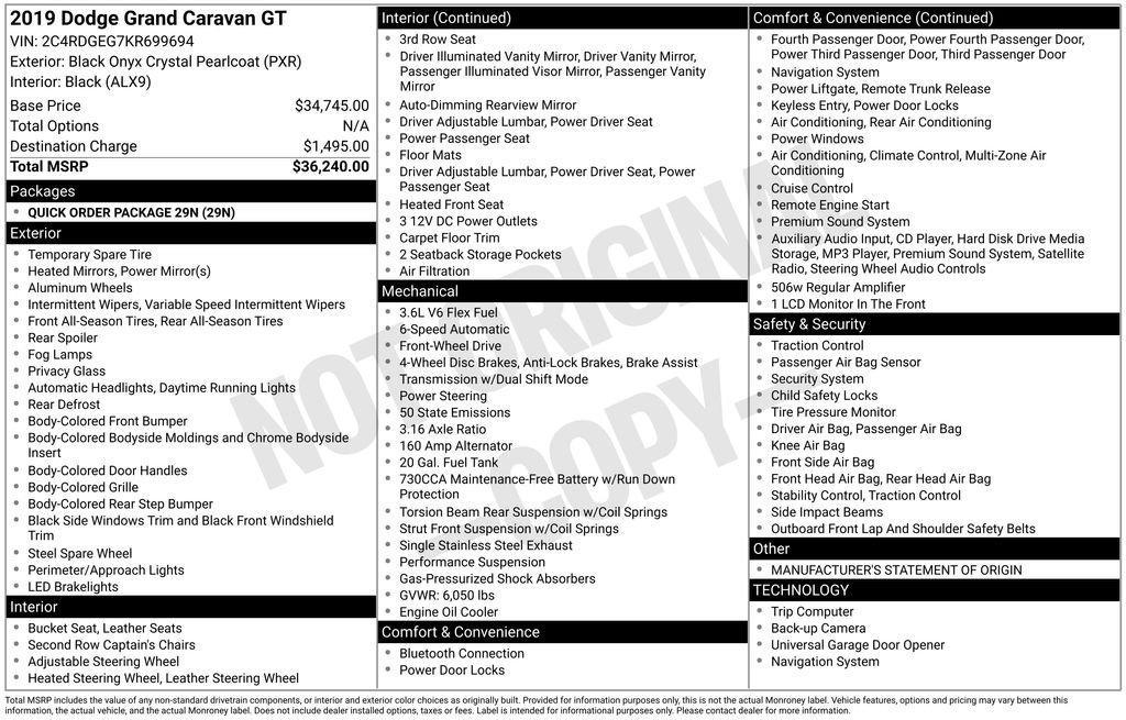 used 2019 Dodge Grand Caravan car, priced at $8,840