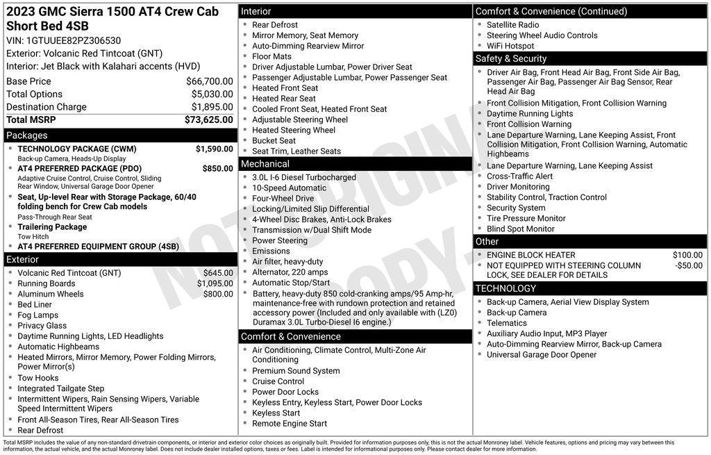 used 2023 GMC Sierra 1500 car, priced at $49,078