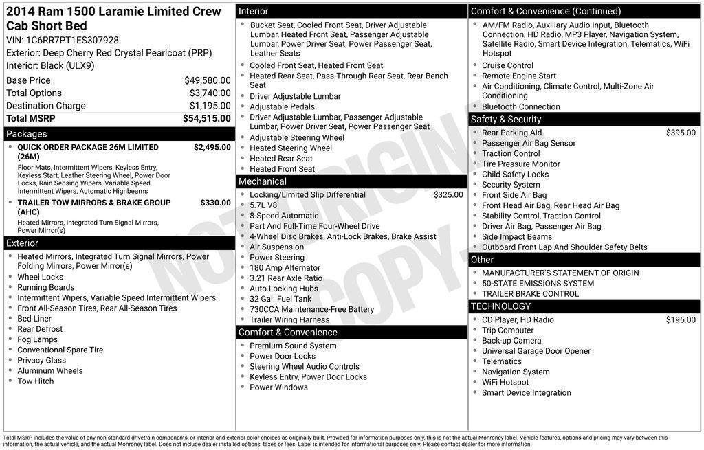 used 2014 Ram 1500 car, priced at $22,995