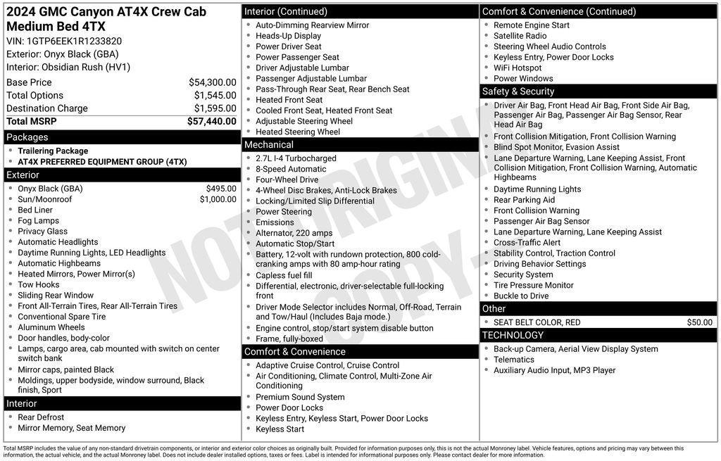 used 2024 GMC Canyon car, priced at $53,004