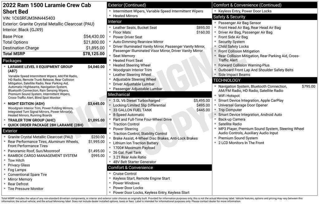 used 2022 Ram 1500 car, priced at $39,741