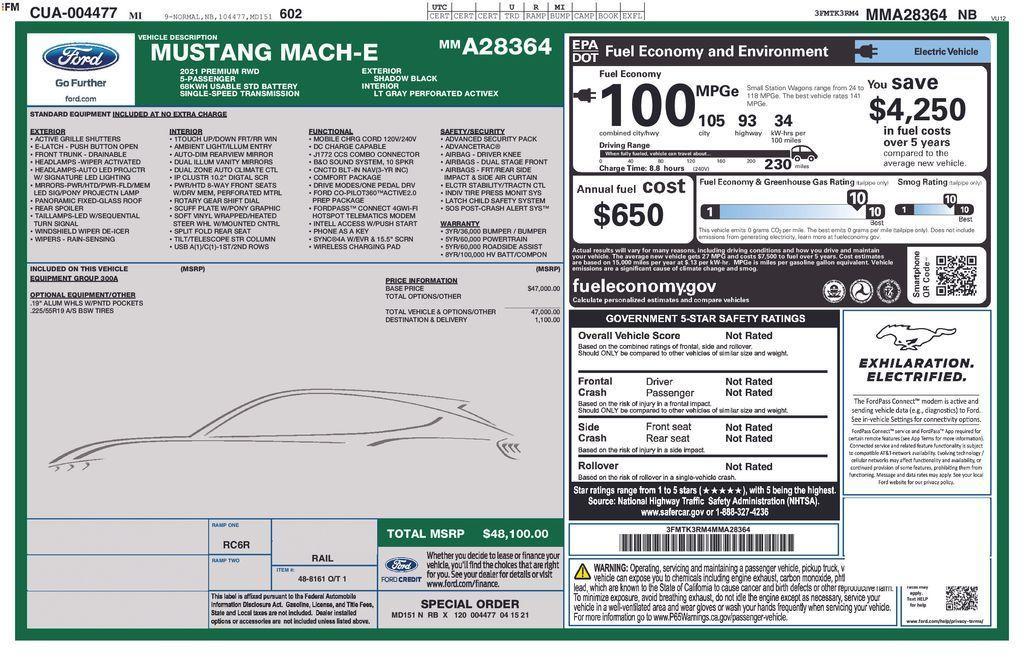 used 2021 Ford Mustang Mach-E car, priced at $17,469