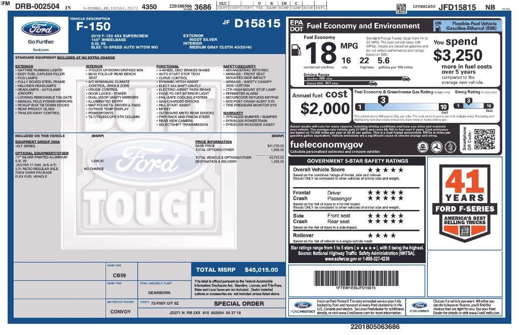 used 2018 Ford F-150 car, priced at $28,990