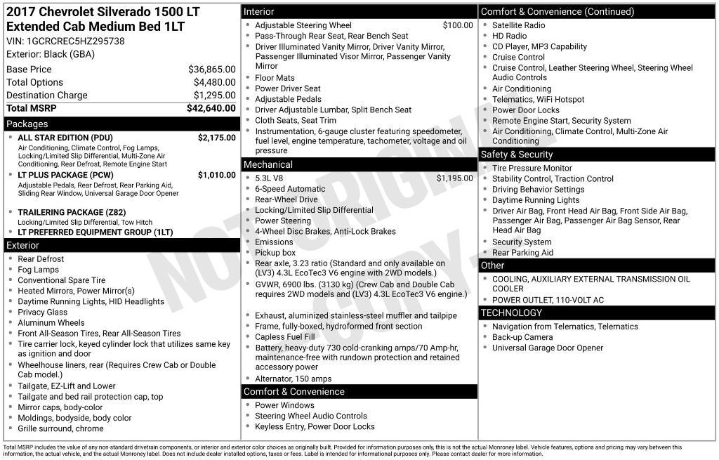 used 2017 Chevrolet Silverado 1500 car, priced at $15,000