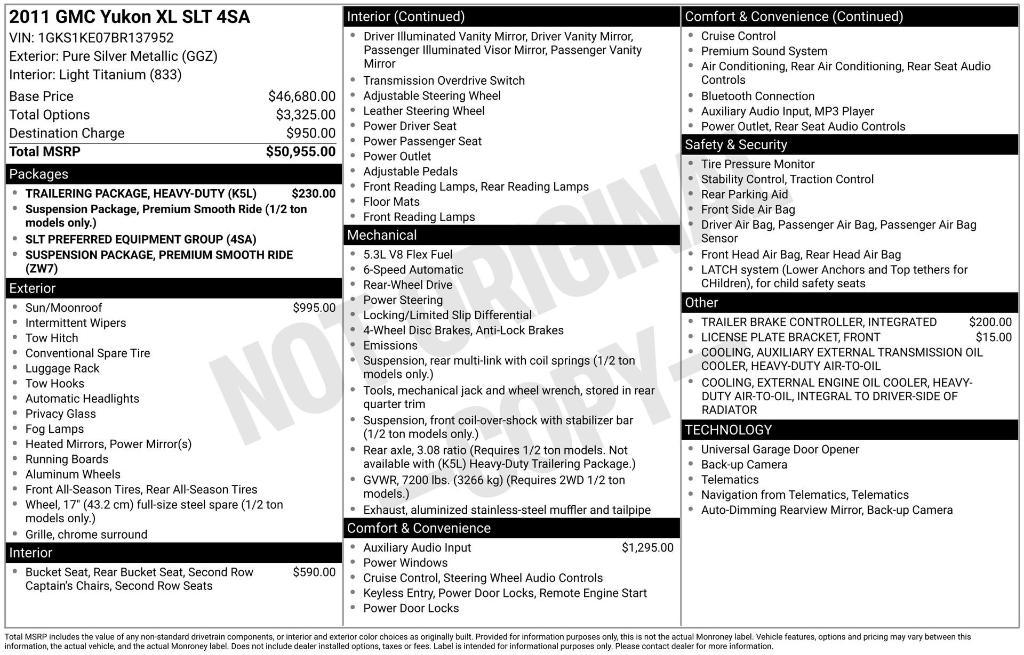 used 2011 GMC Yukon XL car, priced at $9,999