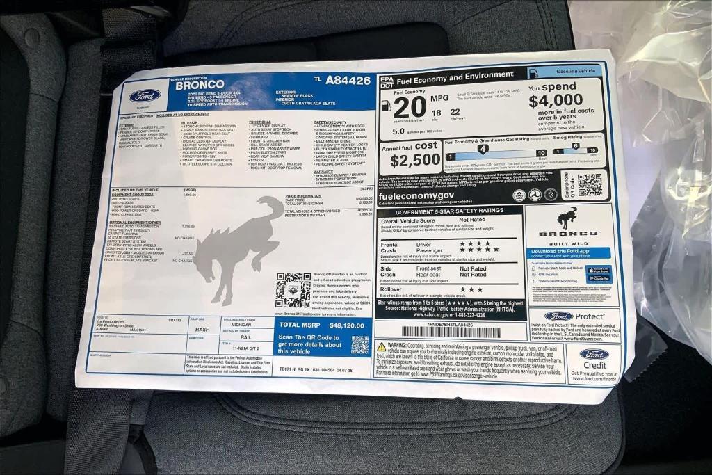 new 2026 Ford Bronco car, priced at $45,783