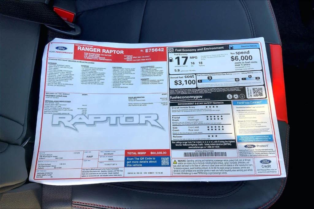 new 2025 Ford Ranger car, priced at $59,815