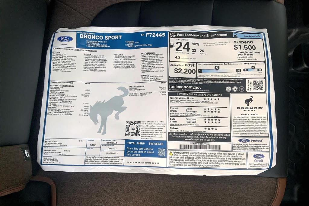 new 2025 Ford Bronco Sport car, priced at $42,623