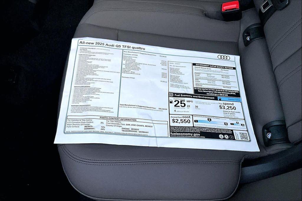 new 2025 Audi Q5 car, priced at $57,230