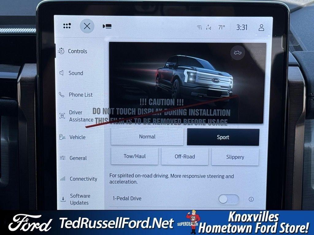 new 2025 Ford F-150 Lightning car, priced at $66,555