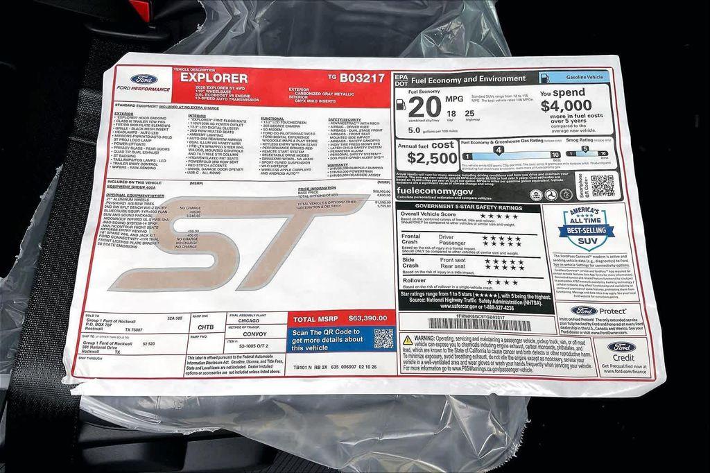 new 2026 Ford Explorer car, priced at $56,232