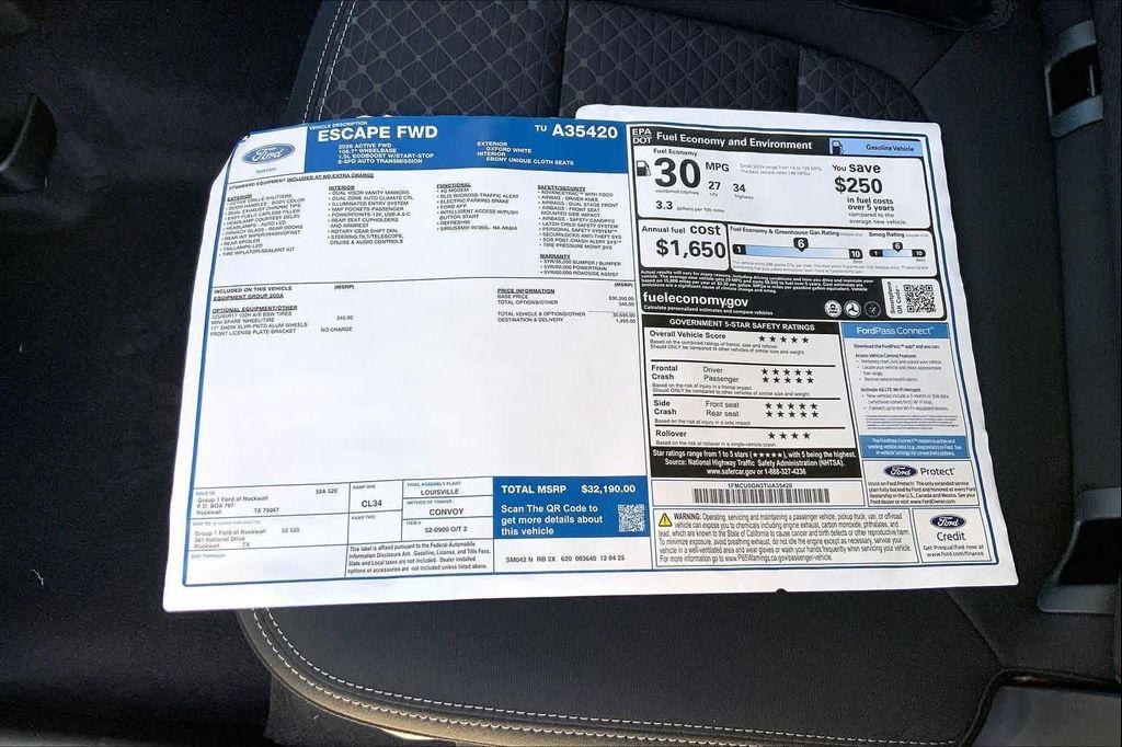 new 2026 Ford Escape car, priced at $28,715