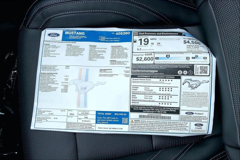 new 2026 Ford Mustang car, priced at $57,863