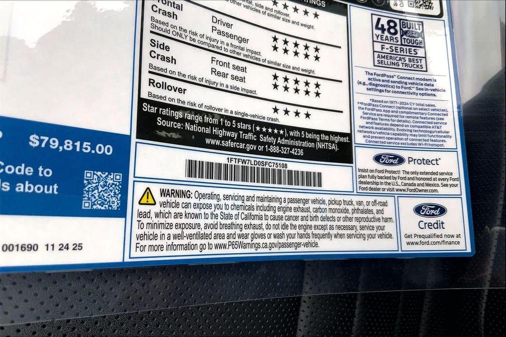 new 2025 Ford F-150 car, priced at $79,815