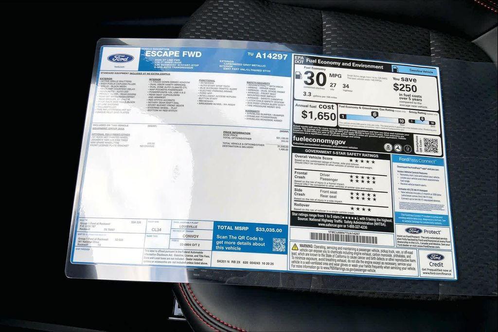 new 2026 Ford Escape car, priced at $31,637